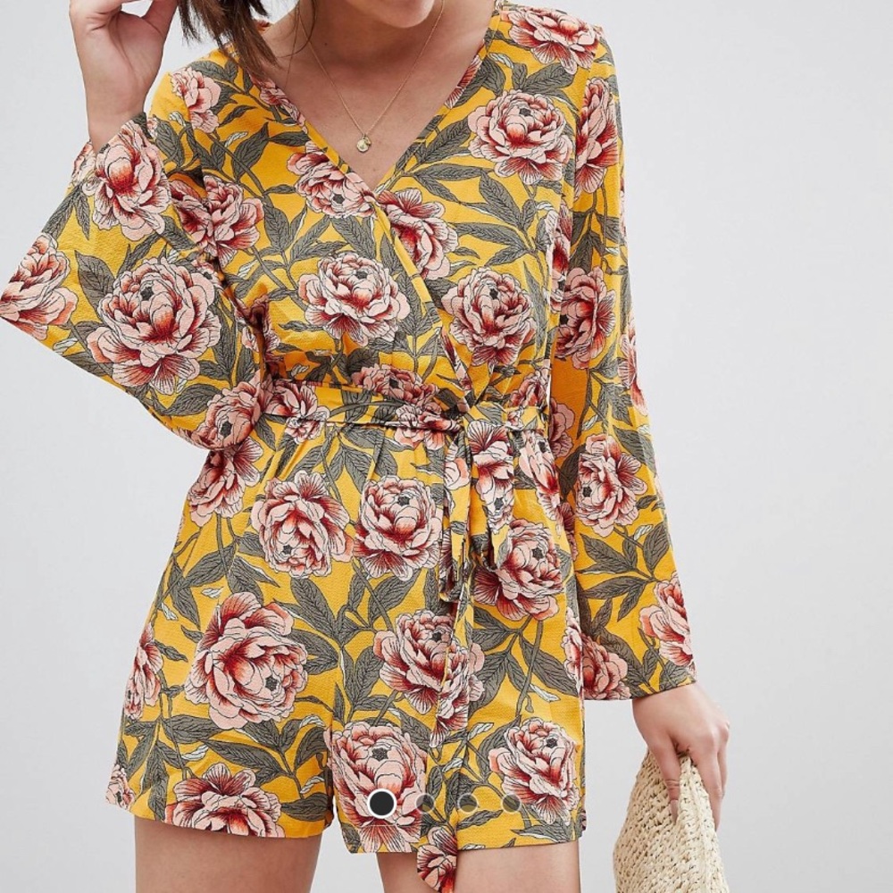 Floral yellow romper ASOS